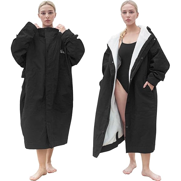 Adoretex Waterproof Swim Parka, Hooded Warm Scuba Coat Surf Jacket